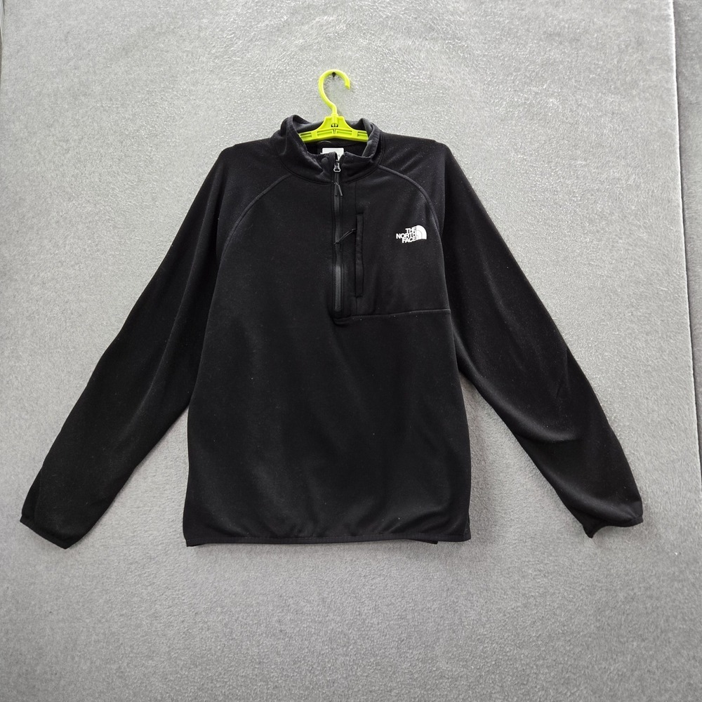 The North Face Men Sweatshirt L Black Canyonlands Fleece Quarter Zip Pullover